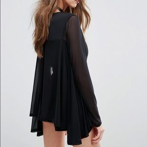 Black Cape Romper